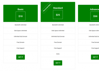 Responsive Pricing Table with Bootstrap