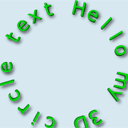 HTML5 3D circle text with shadows
