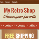 Retro shop single page layout