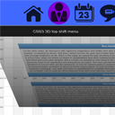 CSS3 3D top shift menu