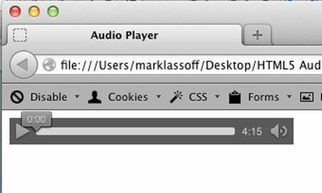 Audio Player in Firefox