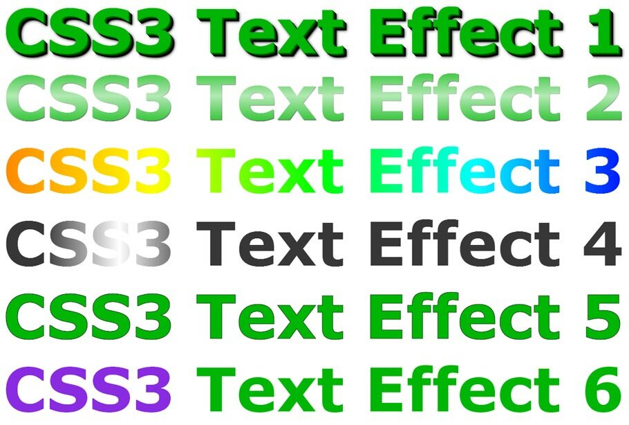 Astonishing CSS3 text effects - preview