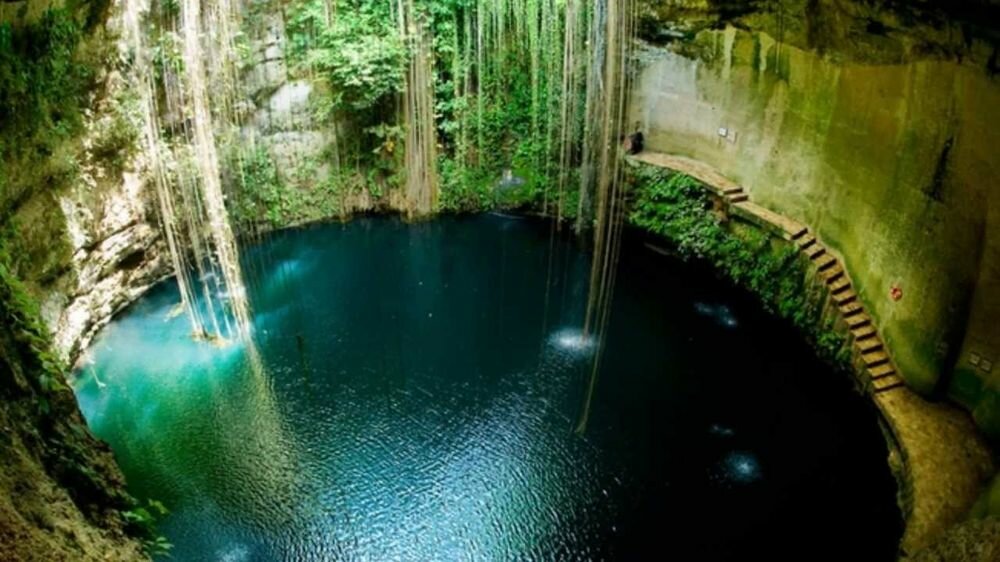 Underground natural springs in Mexico